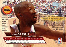 Load image into Gallery viewer, 1993-94 Fleer Ultra Sam Cassell DPK,RC #72 Houston Rockets
