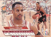 Load image into Gallery viewer, 1993-94 Fleer Ultra Bimbo Coles #98 Miami Heat
