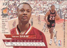 Load image into Gallery viewer, 1993-94 Fleer Ultra Brian Shaw #103 Miami Heat

