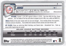 Load image into Gallery viewer, 2020 Bowman Aaron Judge #2 New York Yankees
