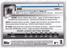 Load image into Gallery viewer, 2020 Bowman Isan Diaz RC #5 Miami Marlins

