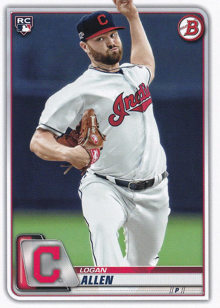 2020 Bowman Logan Allen RC #35 Cleveland Indians