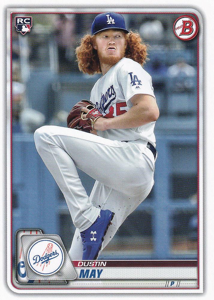 2020 Bowman Dustin May RC #38 Los Angeles Dodgers