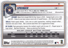 Load image into Gallery viewer, 2020 Bowman George Springer #41 Houston Astros
