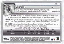 Load image into Gallery viewer, 2020 Bowman Lucas Giolito #59 Chicago White Sox
