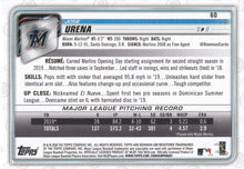 Load image into Gallery viewer, 2020 Bowman Jose Urena #60 Miami Marlins
