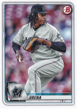Load image into Gallery viewer, 2020 Bowman Jose Urena #60 Miami Marlins
