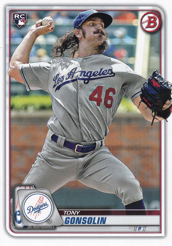 2020 Bowman Tony Gonsolin RC #63 Los Angeles Dodgers