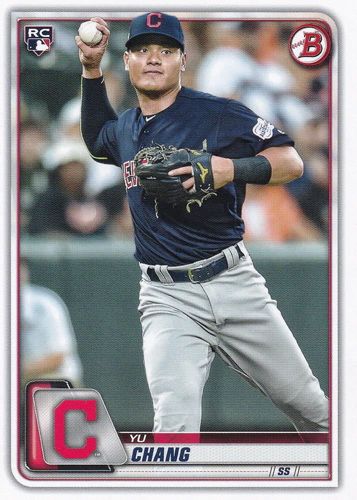 2020 Bowman Yu Chang RC #66 Cleveland Indians