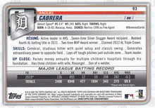 Load image into Gallery viewer, 2020 Bowman Miguel Cabrera #93 Detroit Tigers

