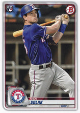 Load image into Gallery viewer, 2020 Bowman Nick Solak RC #96 Texas Rangers
