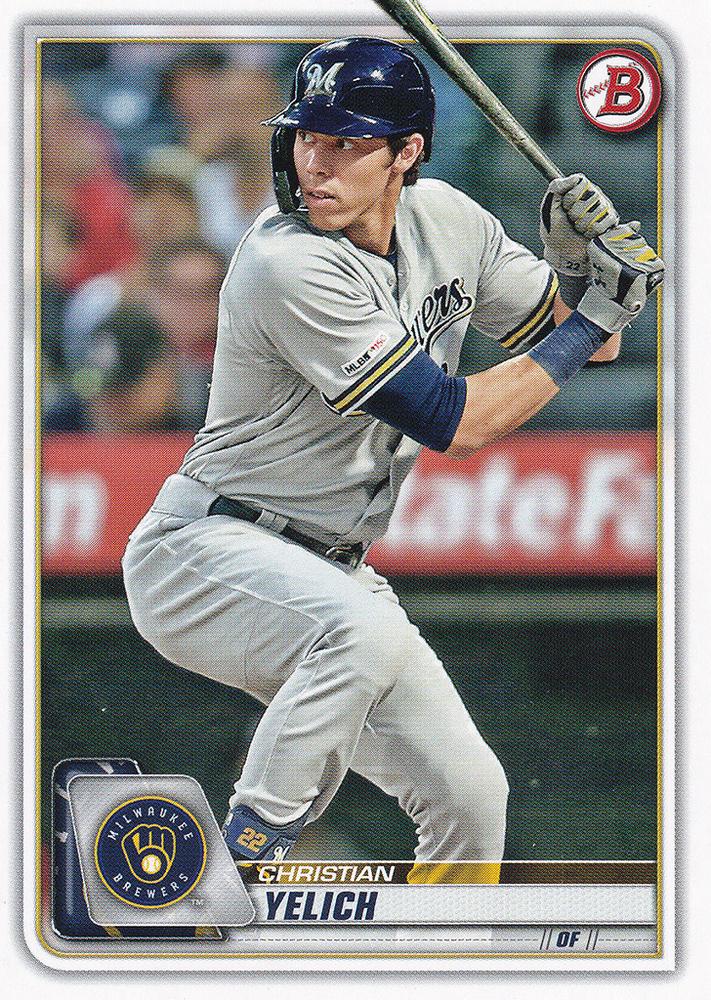 2020 Bowman Christian Yelich #100 Milwaukee Brewers