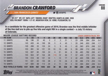 Load image into Gallery viewer, 2020 Topps Chrome Brandon Crawford  #88 San Francisco Giants
