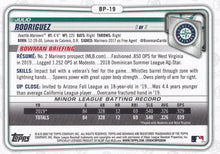 Load image into Gallery viewer, 2020 Bowman Prospects Julio Rodriguez BP-19 Seattle Mariners
