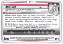 Load image into Gallery viewer, 2020 Bowman Prospects Shea Langeliers BP-21 Atlanta Braves
