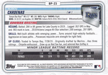 Load image into Gallery viewer, 2020 Bowman Prospects Ruben Cardenas BP-23 Tampa Bay Rays

