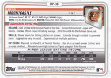 Load image into Gallery viewer, 2020 Bowman Prospects Ryan Mountcastle BP-36 Baltimore Orioles
