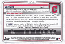 Load image into Gallery viewer, 2020 Bowman Prospects Tyler Freeman BP-40 Cleveland Indians

