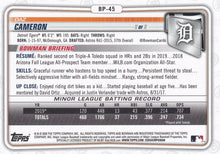 Load image into Gallery viewer, 2020 Bowman Prospects Daz Cameron BP-45 Detroit Tigers
