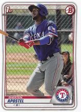 Load image into Gallery viewer, 2020 Bowman Prospects Sherten Apostel BP-46 Texas Rangers
