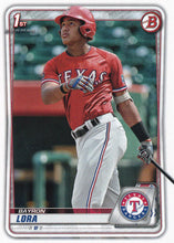 Load image into Gallery viewer, 2020 Bowman Prospects Bayron Lora BP-52 Texas Rangers

