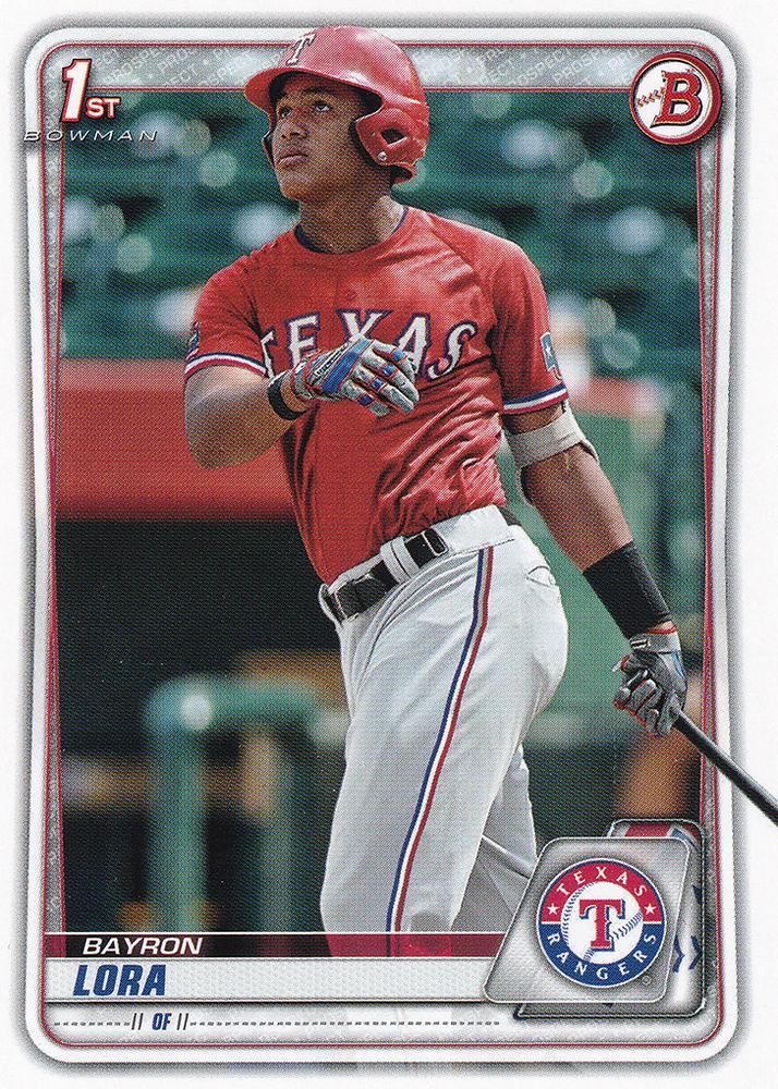 2020 Bowman Prospects Bayron Lora BP-52 Texas Rangers