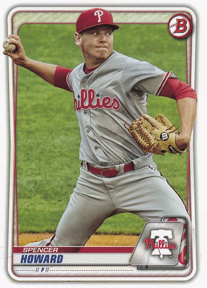 2020 Bowman Prospects Spencer Howard BP-55 Philadelphia Phillies