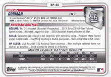 Load image into Gallery viewer, 2020 Bowman Prospects Nolan Gorman BP-66 St. Louis Cardinals
