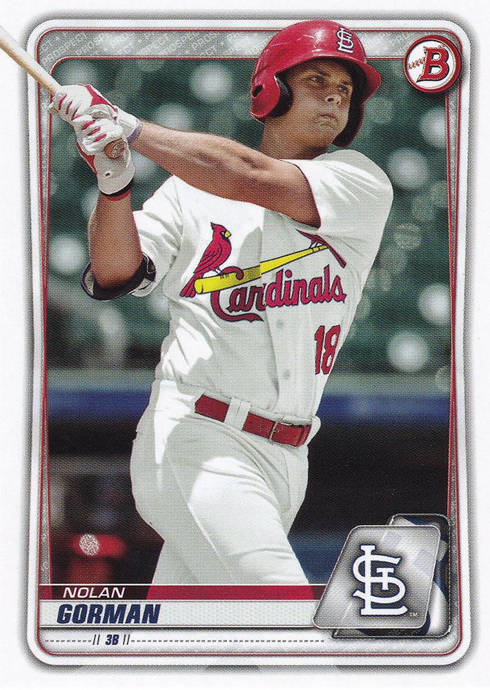 2020 Bowman Prospects Nolan Gorman BP-66 St. Louis Cardinals