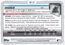 Load image into Gallery viewer, 2020 Bowman Prospects Jazz Chisholm BP-72 Miami Marlins
