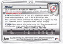 Load image into Gallery viewer, 2020 Bowman Prospects Antonio Cabello BP-85 New York Yankees
