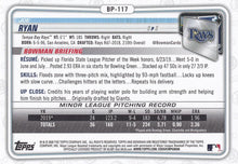 Load image into Gallery viewer, 2020 Bowman Prospects Joe Ryan BP-117 Tampa Bay Rays
