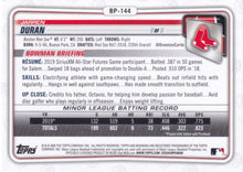 Load image into Gallery viewer, 2020 Bowman Prospects Jarren Duran BP-144 Boston Red Sox
