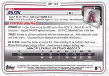 Load image into Gallery viewer, 2020 Bowman Prospects Will Wilson BP-147 Angels
