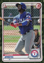 Load image into Gallery viewer, 2020 Bowman Prospects Sherten Apostel BP-46 Texas Rangers
