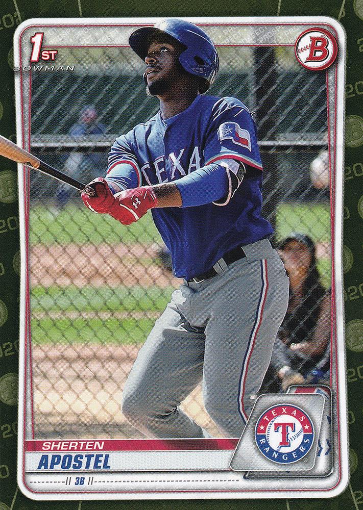 2020 Bowman Prospects Sherten Apostel BP-46 Texas Rangers