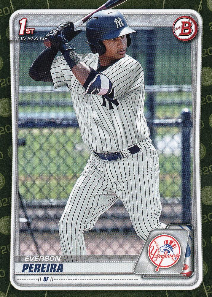 2020 Bowman 1st Prospects Camo Everson Pereira BP-51 New York Yankees