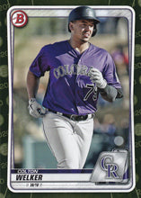 Load image into Gallery viewer, 2020 Bowman 1st Prospects Camo Colton Welker BP-87 Colorado Rockies
