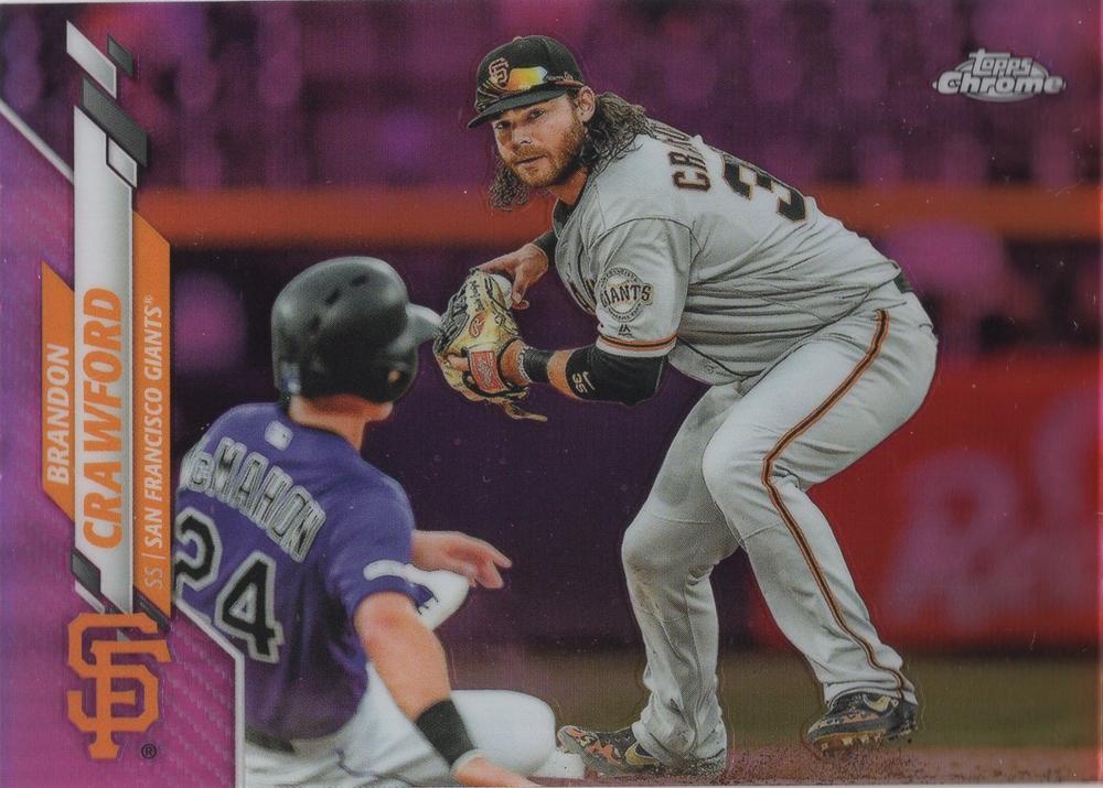 2020 Topps Chrome Pink Refractor Brandon Crawford  #88 San Francisco Giants