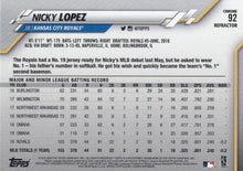 Load image into Gallery viewer, 2020 Topps Chrome Pink Refractor Nicky Lopez  #92 Kansas City Royals
