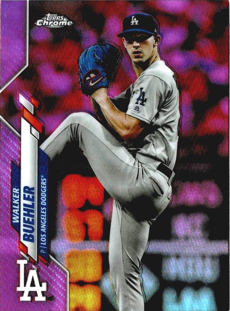 2020 Topps Chrome Pink Refractor Walker Buehler  #104 Los Angeles Dodgers