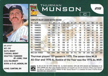 Load image into Gallery viewer, 2021 Topps Archives Thurman Munson  #218 New York Yankees
