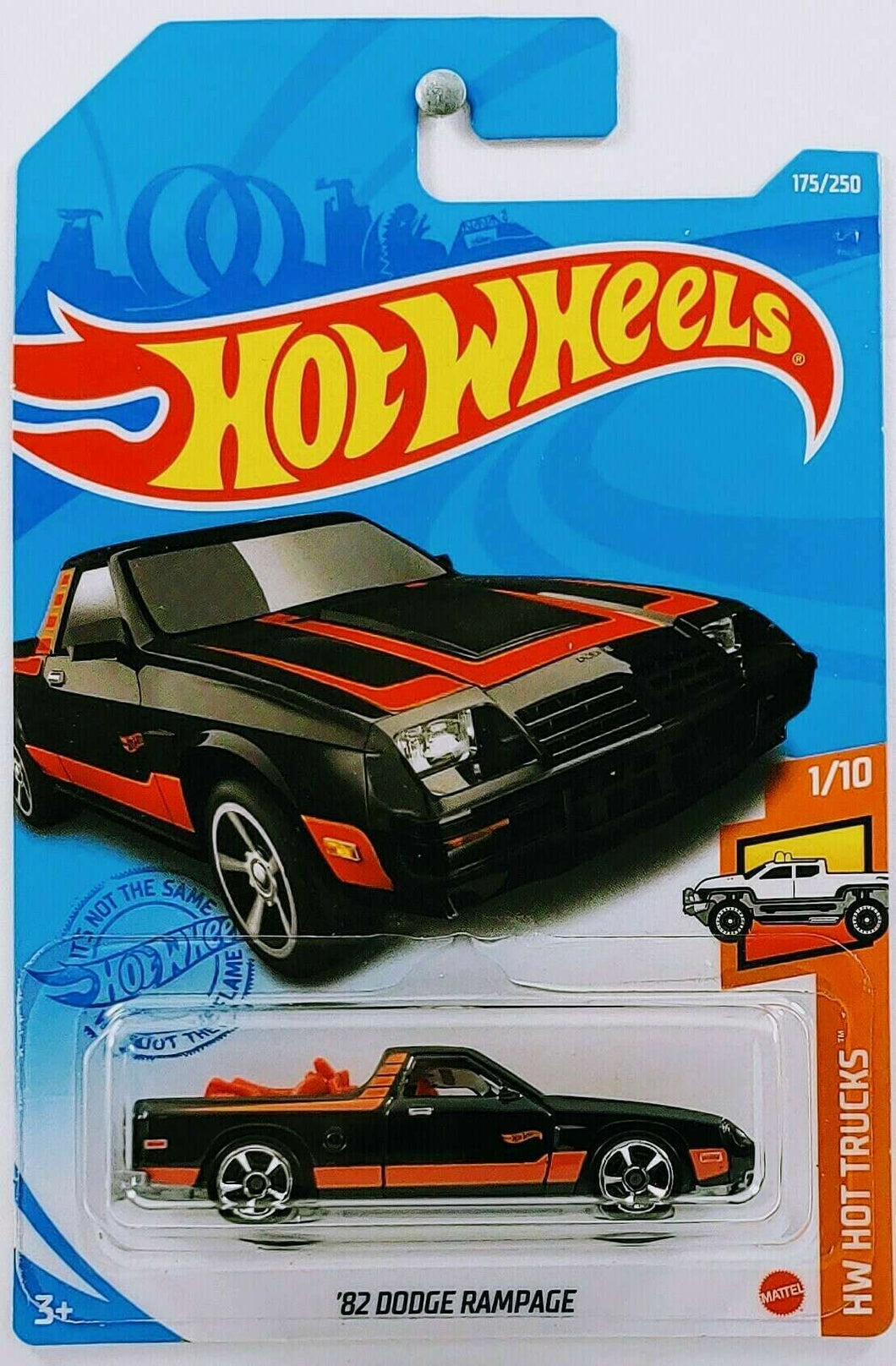 Hot Wheels '82 Dodge Rampage, HW Hot Trucks 1/10 Black 175/250