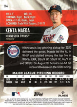 Load image into Gallery viewer, 2021 Stadium Club  Kenta Maeda  #206 Minnesota Twins

