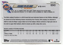Load image into Gallery viewer, 2021 Topps Update Franklyn Kilome Rookie US43 New York Mets
