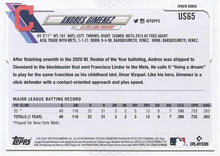 Load image into Gallery viewer, 2021 Topps Update Andres Gimenez Rookie US65 Cleveland Indians
