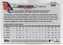 Load image into Gallery viewer, 2021 Topps Update Franchy Cordero  US96 Boston Red Sox
