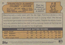 Load image into Gallery viewer, 2021 Topps Heritage Minor League Francisco Alvarez #21 Brooklyn Cyclones
