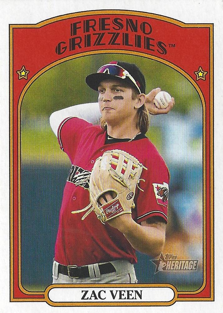 2021 Topps Heritage Minor League Zac Veen #74 Fresno Grizzlies