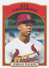 Load image into Gallery viewer, 2021 Topps Heritage Minor League Jordan Walker #77 GCL Cardinals

